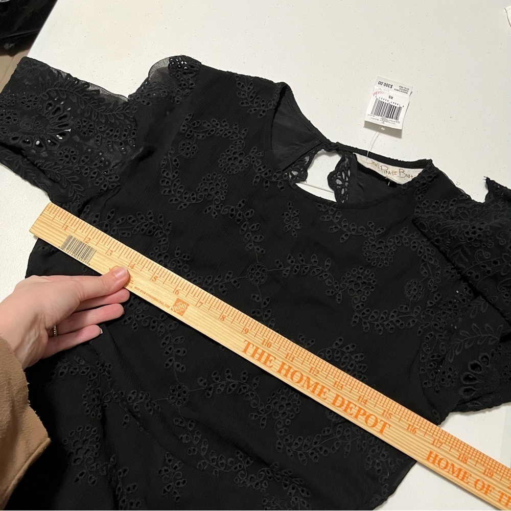 Jen’s Pirate Booty Magdalena Valley Eyelet Dress Black XS R1 - Picture 6 of 7